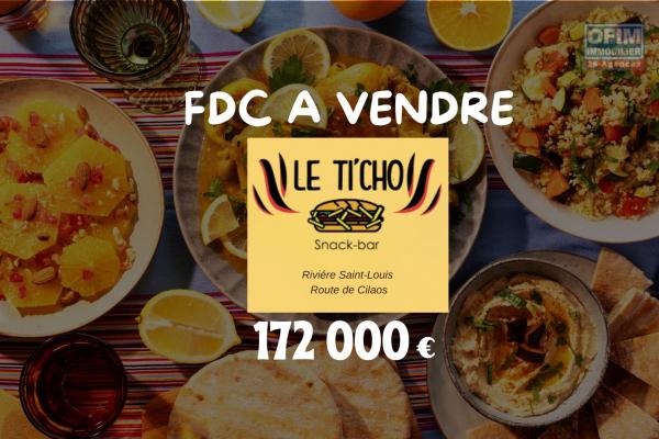 &Agrave; VENDRE 172000&euro; &ndash; FDC Restauration - Snack Le Pti Cho du Ouaki &agrave; la Rivi&egrave;re Saint-Louis