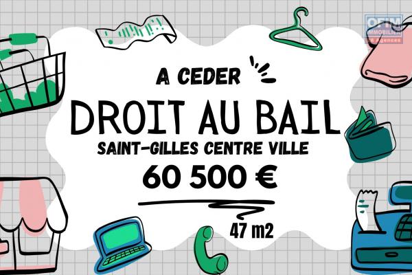 &Agrave; VENDRE &ndash; Droit au bail &ndash; Local commercial 47 m&sup2; &ndash; Centre strat&eacute;gique de Saint-Gilles-les-Bains