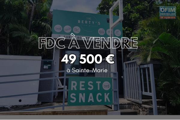 &Agrave; VENDRE 49500&euro; &ndash; Fonds de commerce SNACK &laquo; Le Berty&rsquo;s &raquo; &agrave; Sainte-Marie (974)