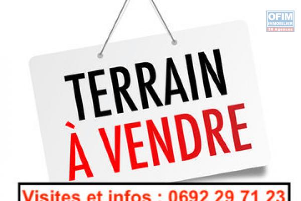 A vendre terrain constructible de 500m2 Premier village Plaine des Palmistes