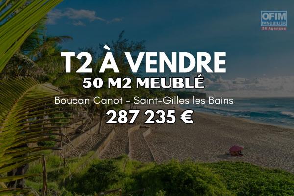 A Vendre Appartement T2 Meublé de 50m2 à Boucan-Canot | Saint-Gilles les Bains à 287 235€
