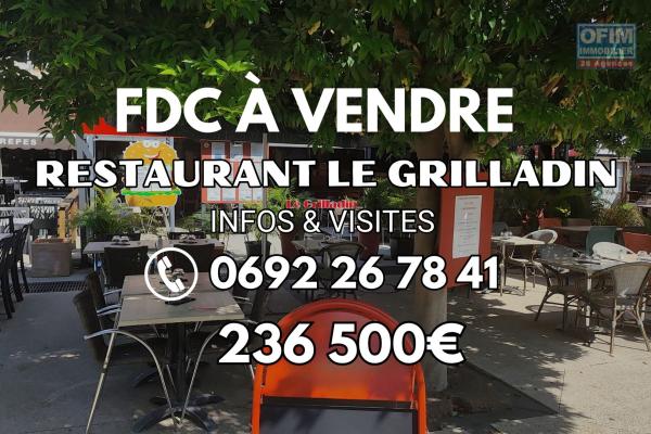A Vendre Restaurant LE GRILLADIN Place du March&eacute; &agrave; Saint-Gilles les Bains | 236 500&euro;