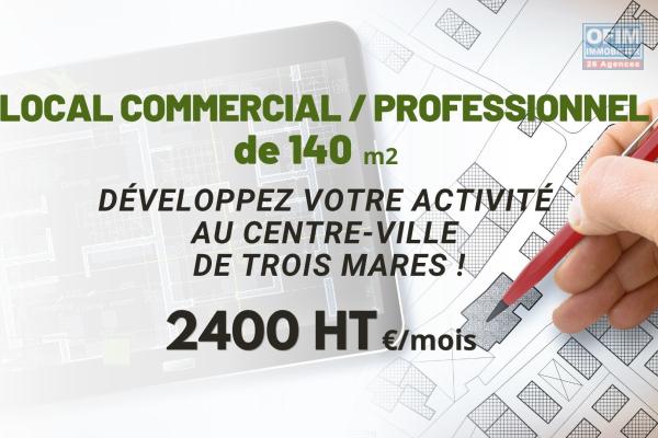 À LOUER – Local professionnel ou commercial de 140 m² à Trois Mares