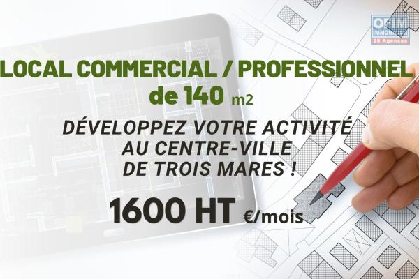 À LOUER 1600 € – Local professionnel ou commercial de 140 m² à Trois Mares -Tampon