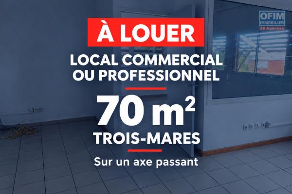À louer à Trois-Mares au centre ville – Local professionnel de 70 m² avec ascenseur et possibilité d’extension