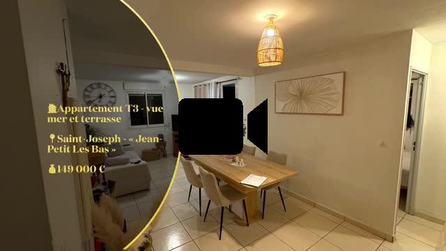 A vendre ce bel et grand appartement de type T3 avec une superbe vue mer et montagne