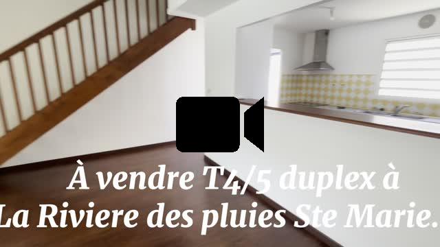 A vendre bel appartement T4/5 duplex à La rivière des pluies à STE MARIE.