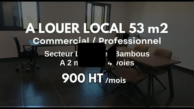  A LOUER Local Commercial / Professionnel de 53m2 | Secteur Ligne des Bambous Saint-Pierre - Tampon