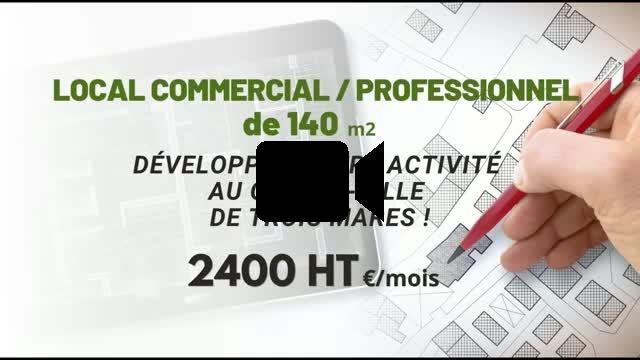 À LOUER – Local professionnel ou commercial de 140 m² à Trois Mares